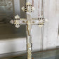 Carved Crucifix with Mother of Pearl - The White Barn Antiques