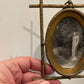 Faux Bamboo Brass Frame - The White Barn Antiques