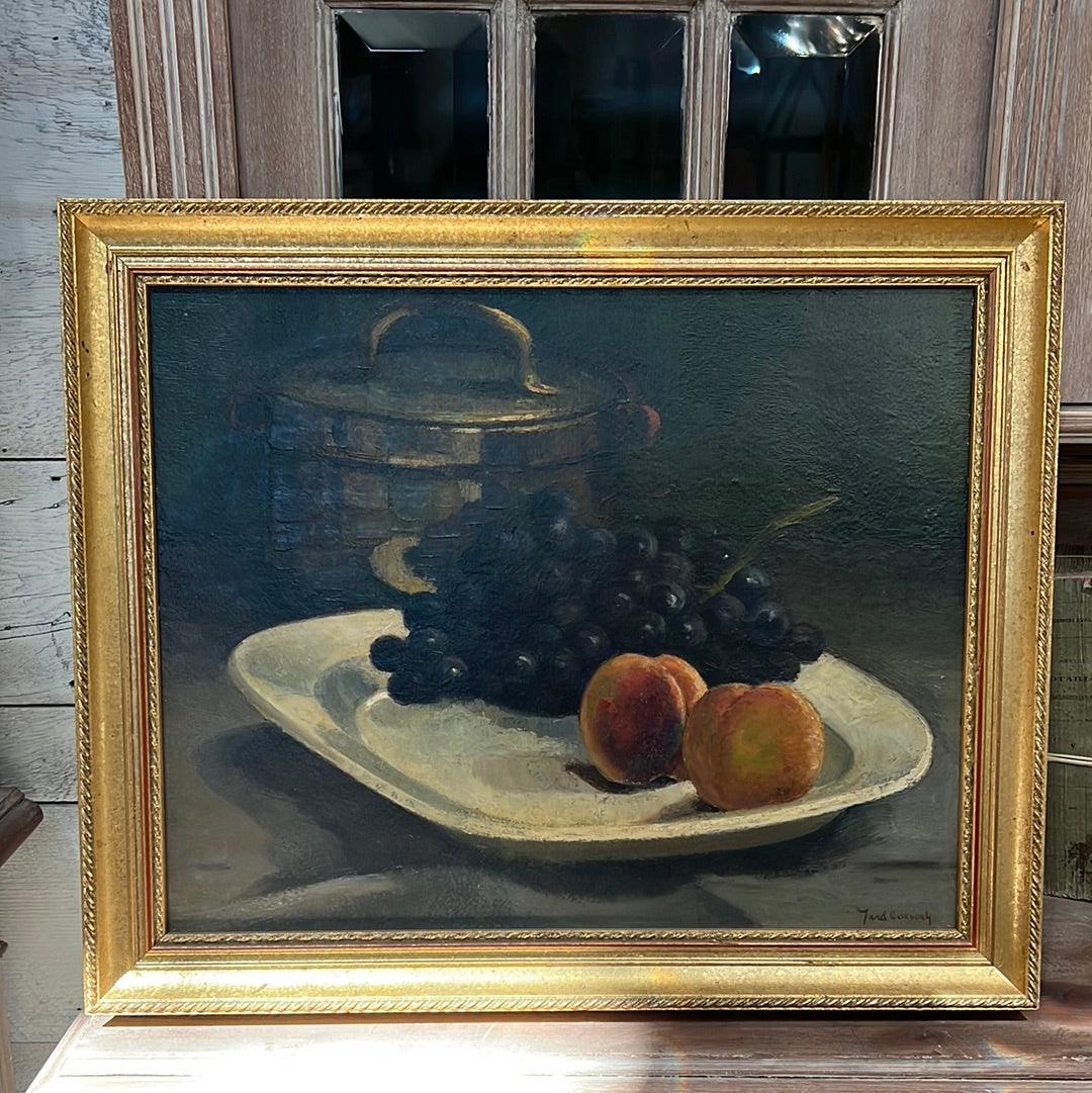 Fruit Landscape Oil on Canvas - The White Barn Antiques