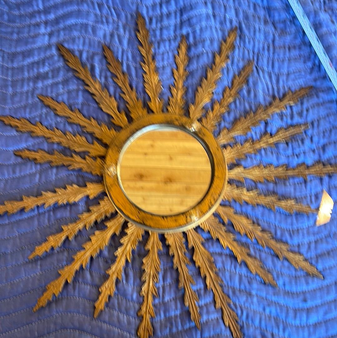 Metal Spanish Sunburst Mirror SB08 - The White Barn Antiques