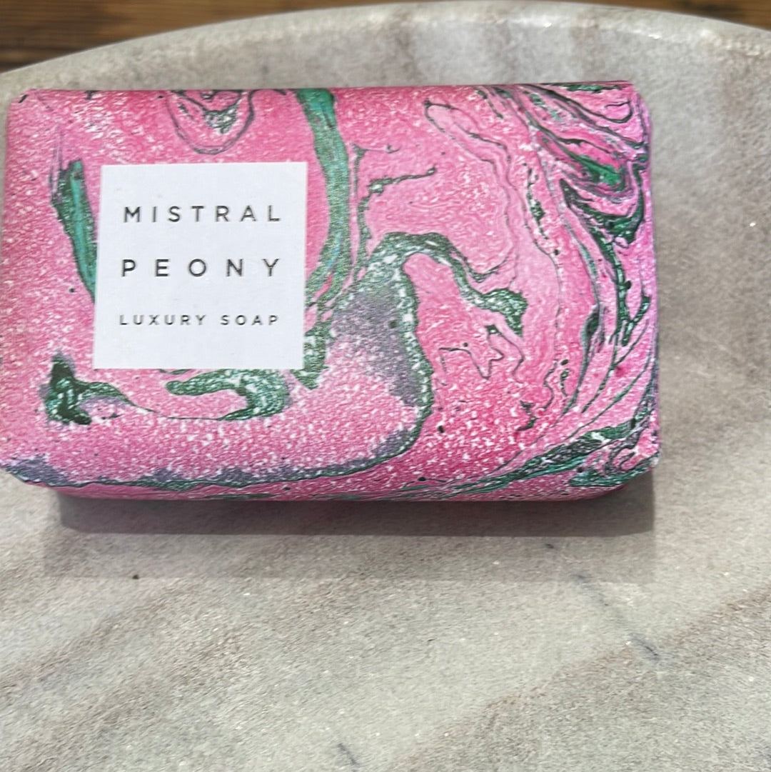 Peony Bar Soap by Mistral Marble Collection - The White Barn Antiques