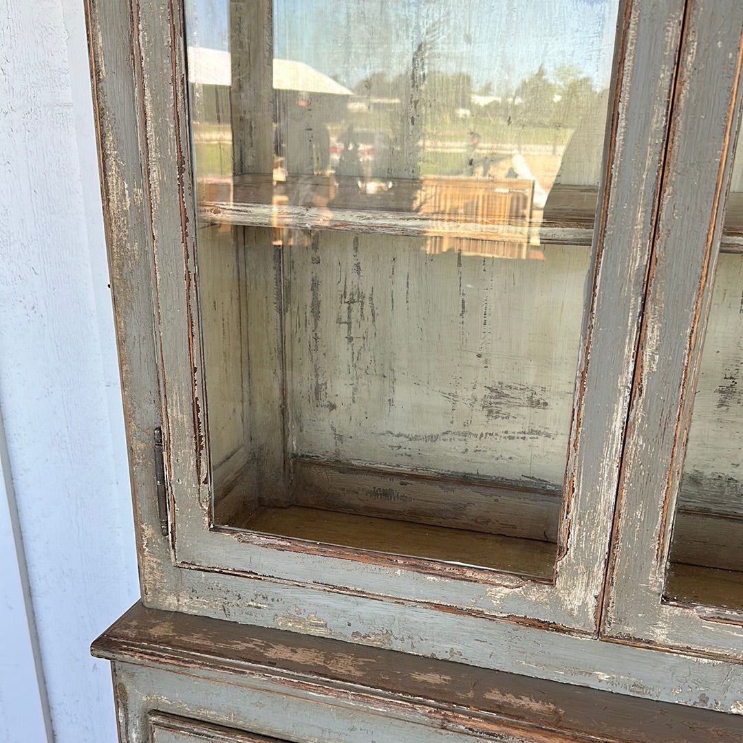 French Four Door Bistro Cabinet - The White Barn Antiques