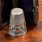 Souvenir thimble in a leather case - The White Barn Antiques