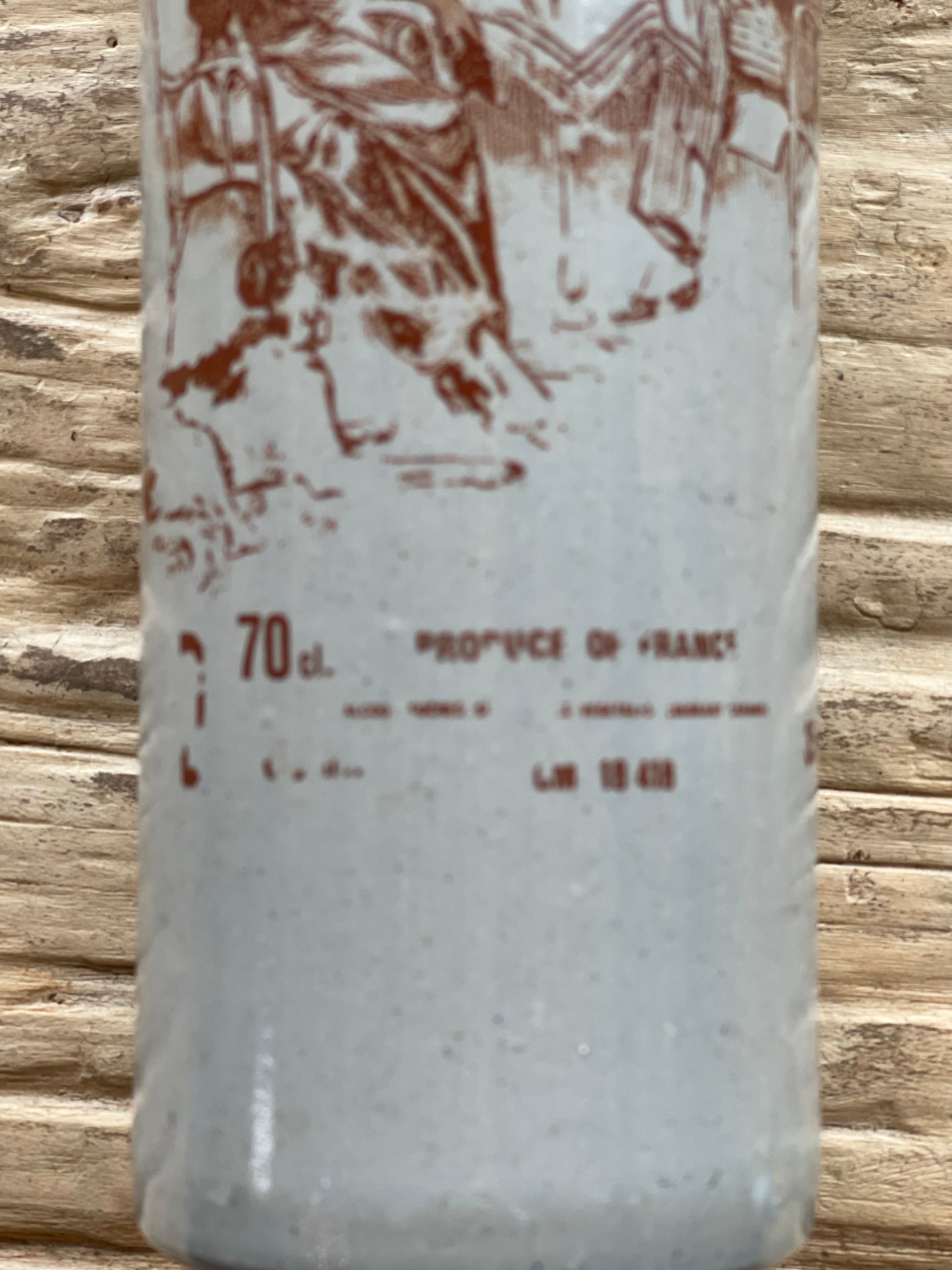 Vintage Mid 20th Century French Stoneware Prunelle De Bourgogne Liquor Bottle - The White Barn Antiques
