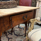 French Dining Table with Sycamore Top and 2 Drawers