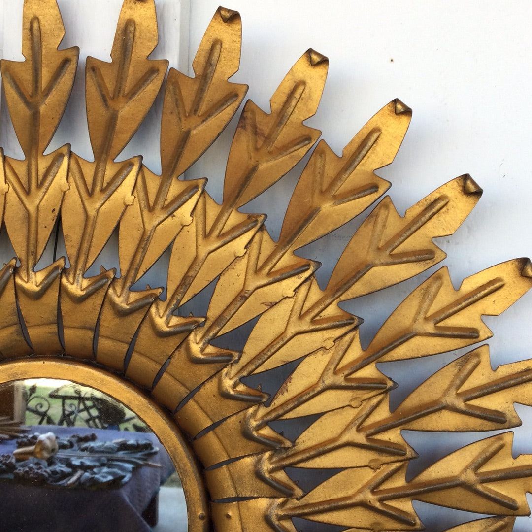 Metal Spanish Sunburst Mirror SB13 - The White Barn Antiques