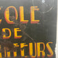 Hanging Double Sided French Metal Trade Sign: Ecole de Chauffeur - The White Barn Antiques