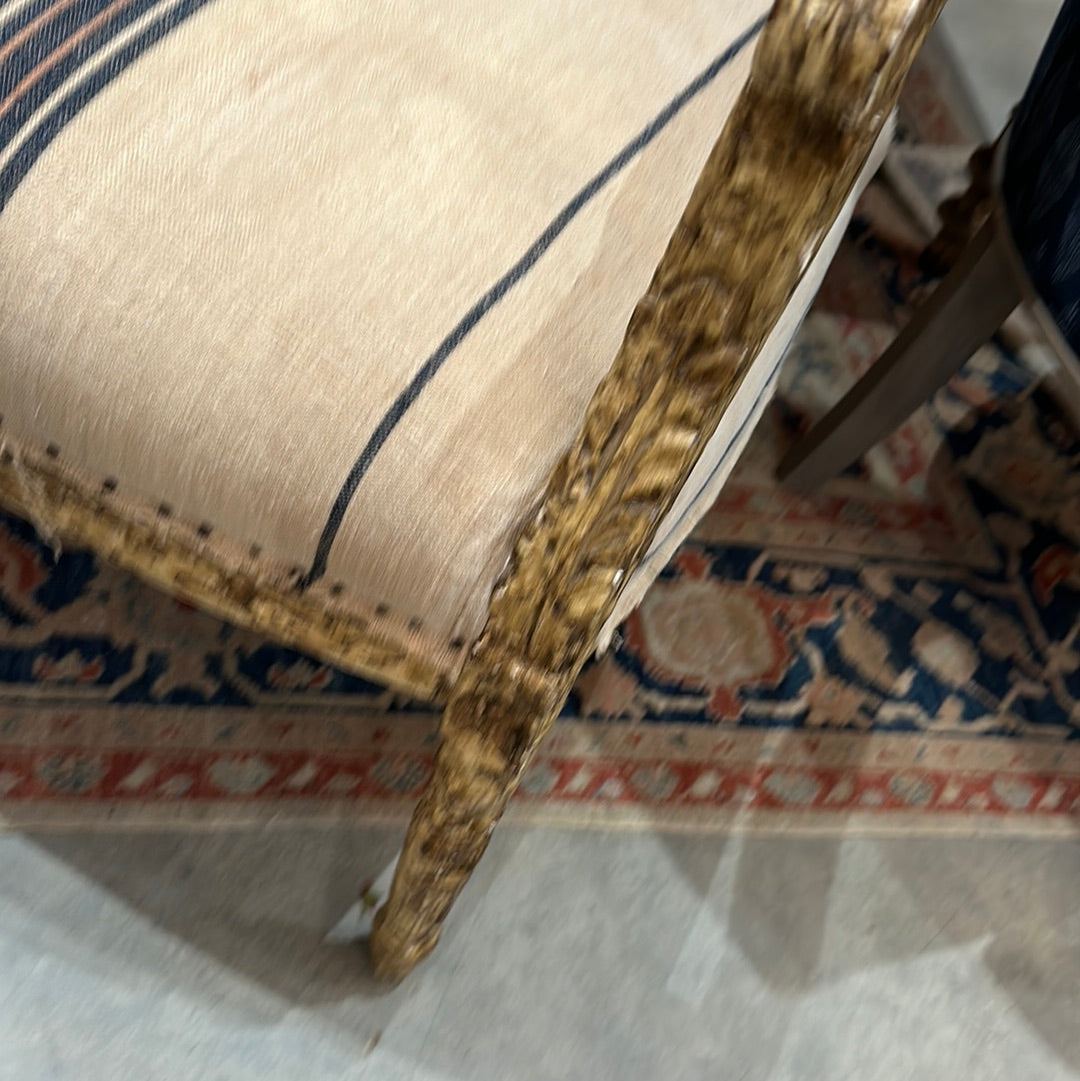French Striped 1800s Chairs - The White Barn Antiques