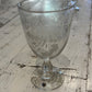 French Souvenir Event Glass with Etched Flowers - The White Barn Antiques