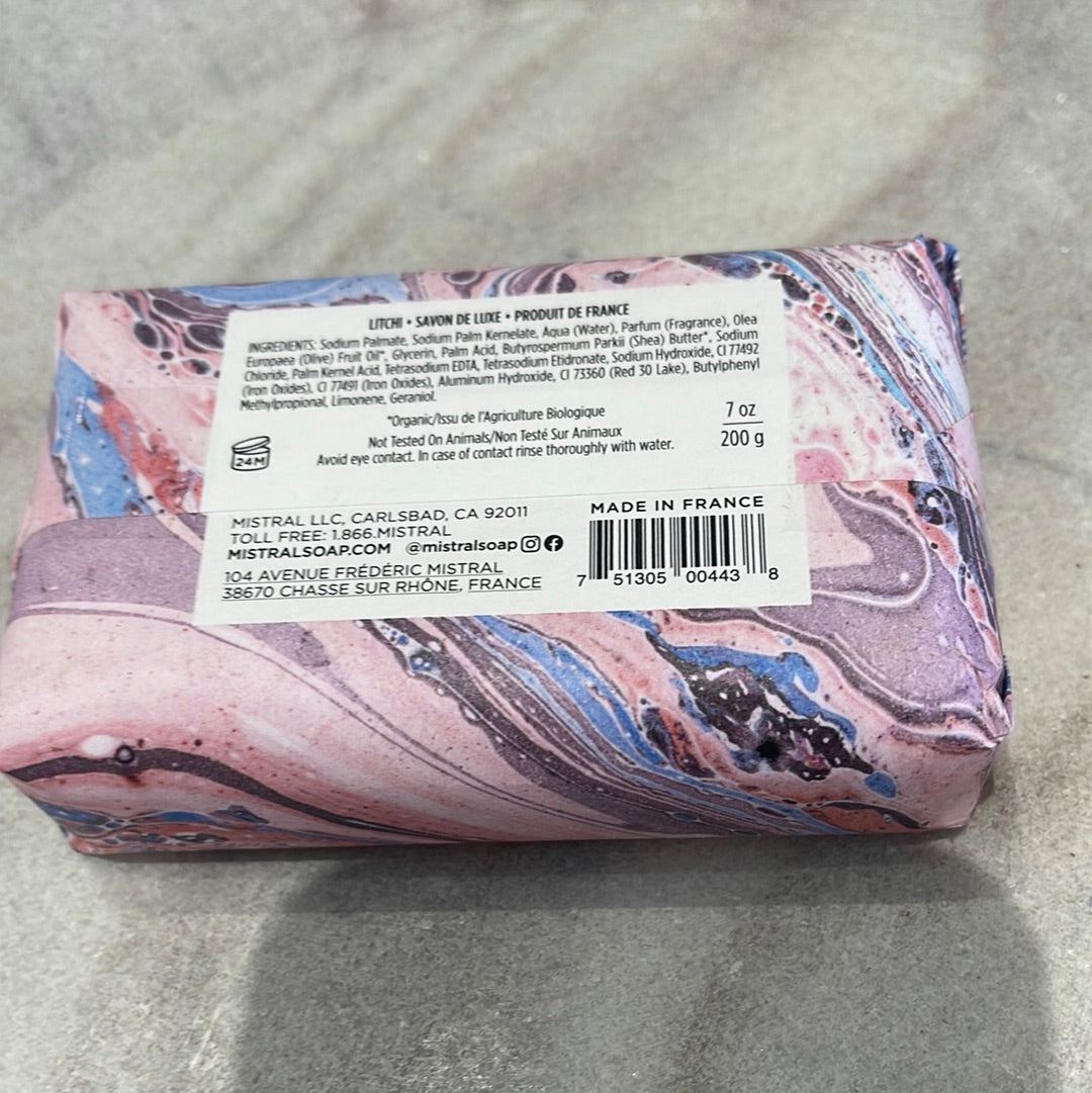 Lychee Rose Bar Soap by Mistral Marble Collection - The White Barn Antiques