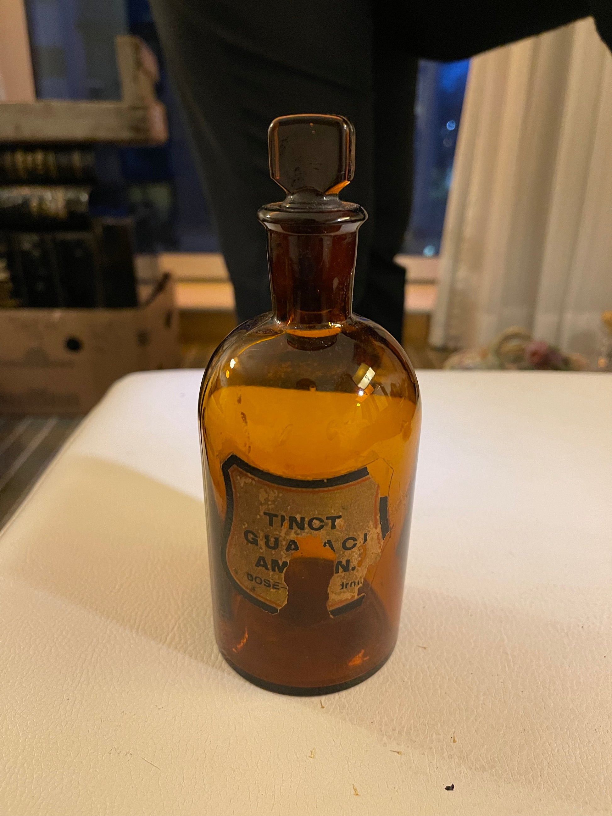 Chemist Bottle with Stopper - The White Barn Antiques