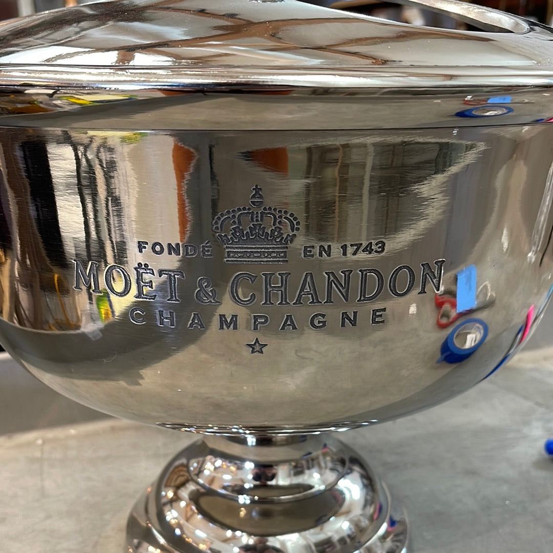 Moet And Chandon Champagne Bucket Large with Lid - The White Barn Antiques