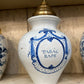 Blue and White Glazed Tobacco Jar circa 1800 - The White Barn Antiques