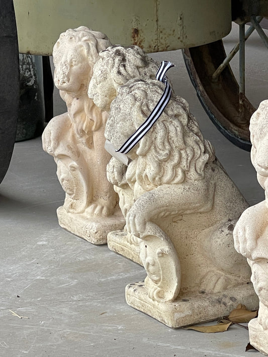 Stone Lions 1920 - Individual - The White Barn Antiques