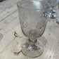French Souvenir Event Glass with Etched Flowers - The White Barn Antiques