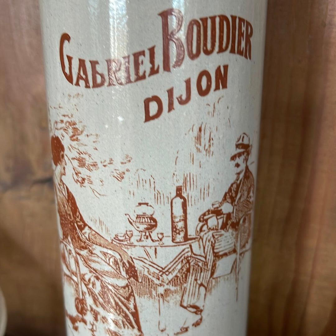 Vintage Mid 20th Century French Stoneware Prunelle De Bourgogne Liquor Bottle - The White Barn Antiques