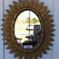 Wooden Spanish Oblong Sunburst Mirror SB02 - The White Barn Antiques