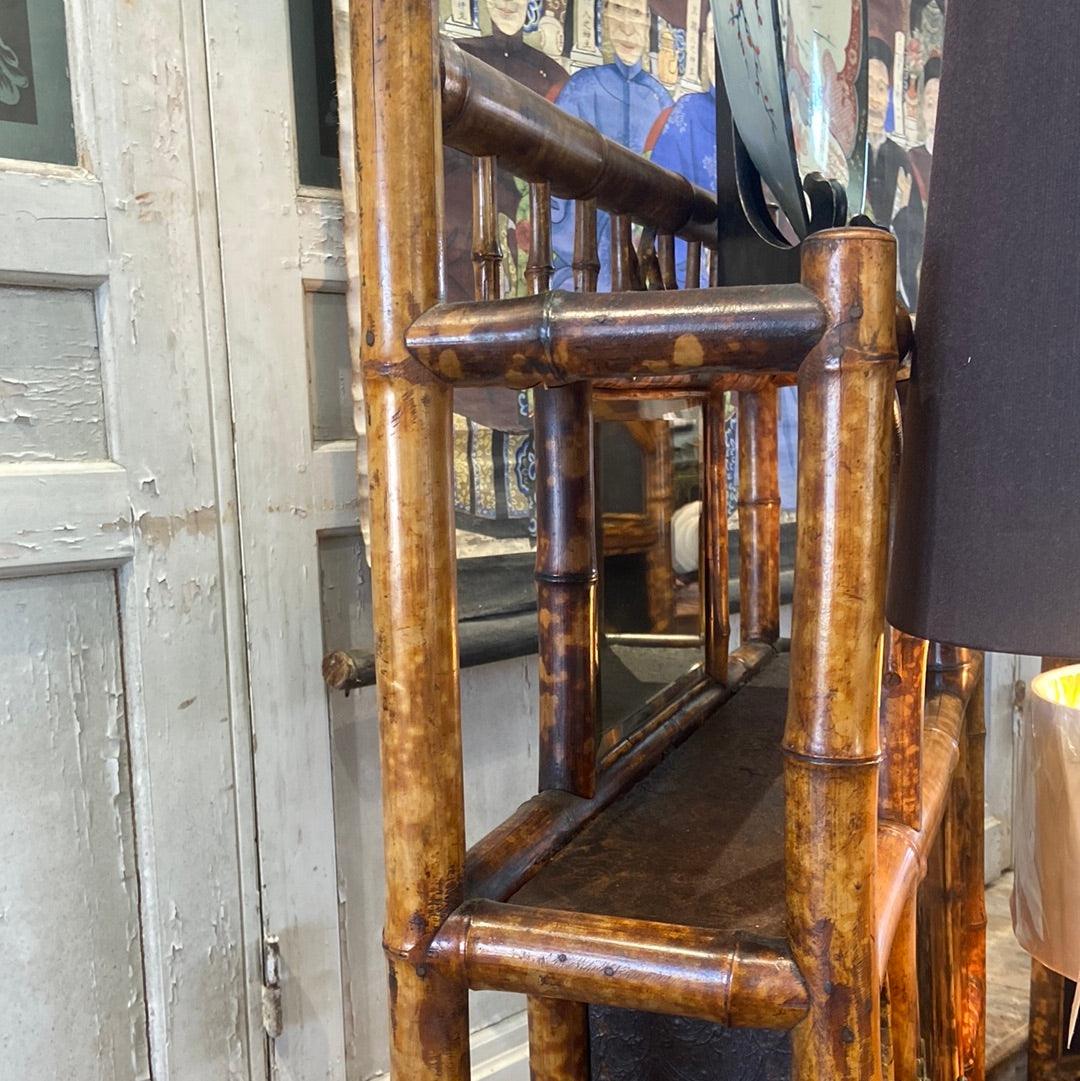 19th Century Original Lacquer Bamboo Cabinet - The White Barn Antiques