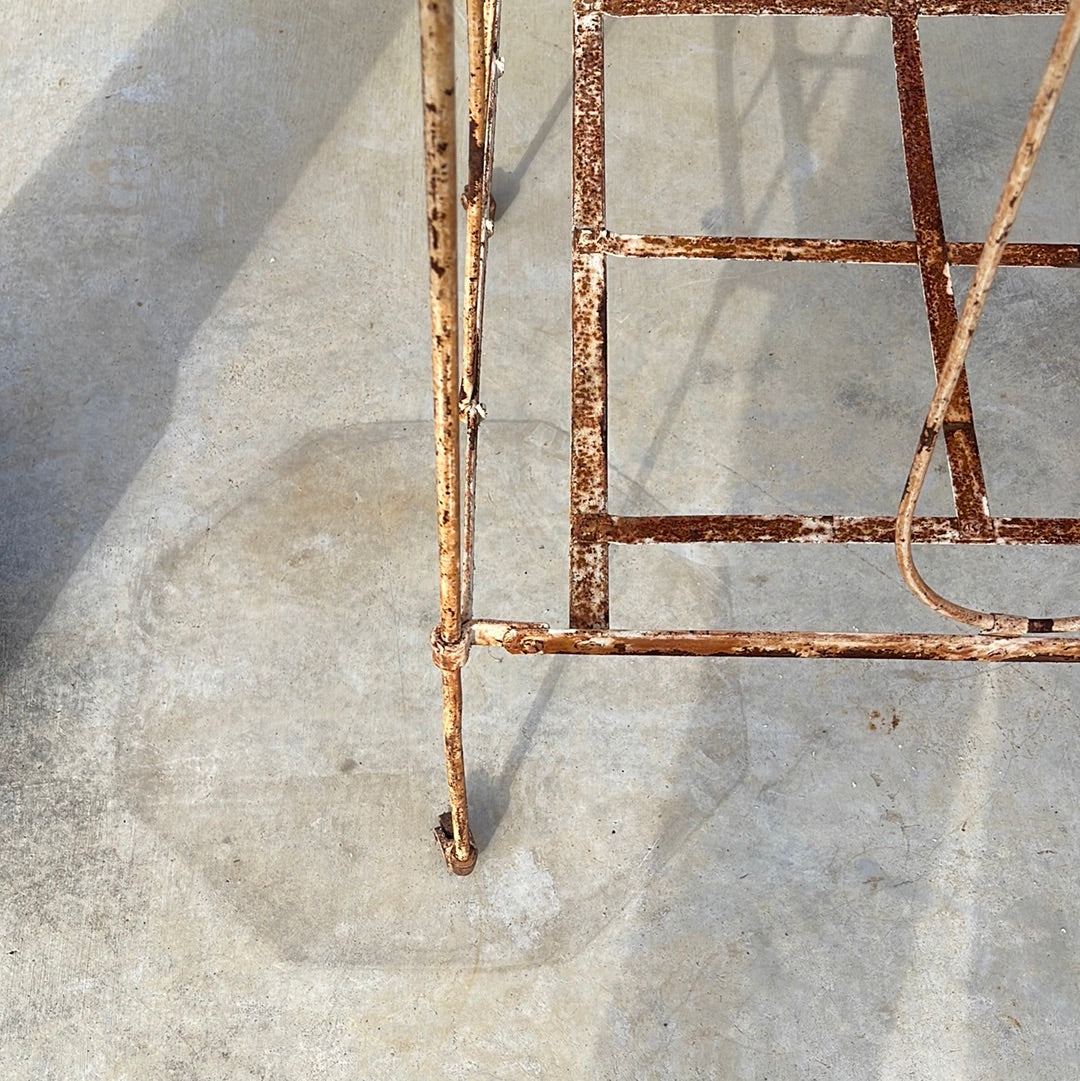 French Wrought Iron Crib Baby Bed - The White Barn Antiques