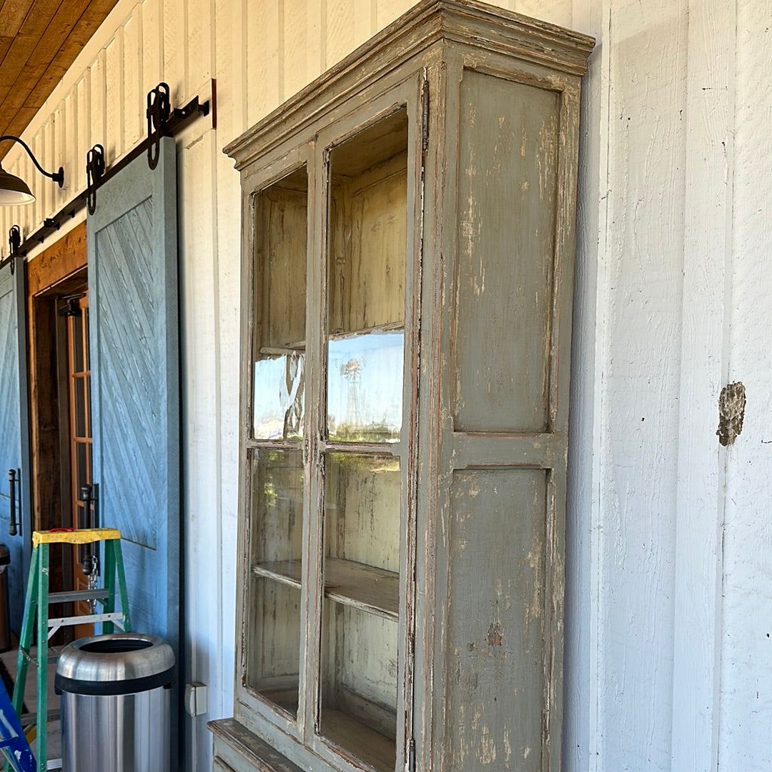 French Four Door Bistro Cabinet - The White Barn Antiques