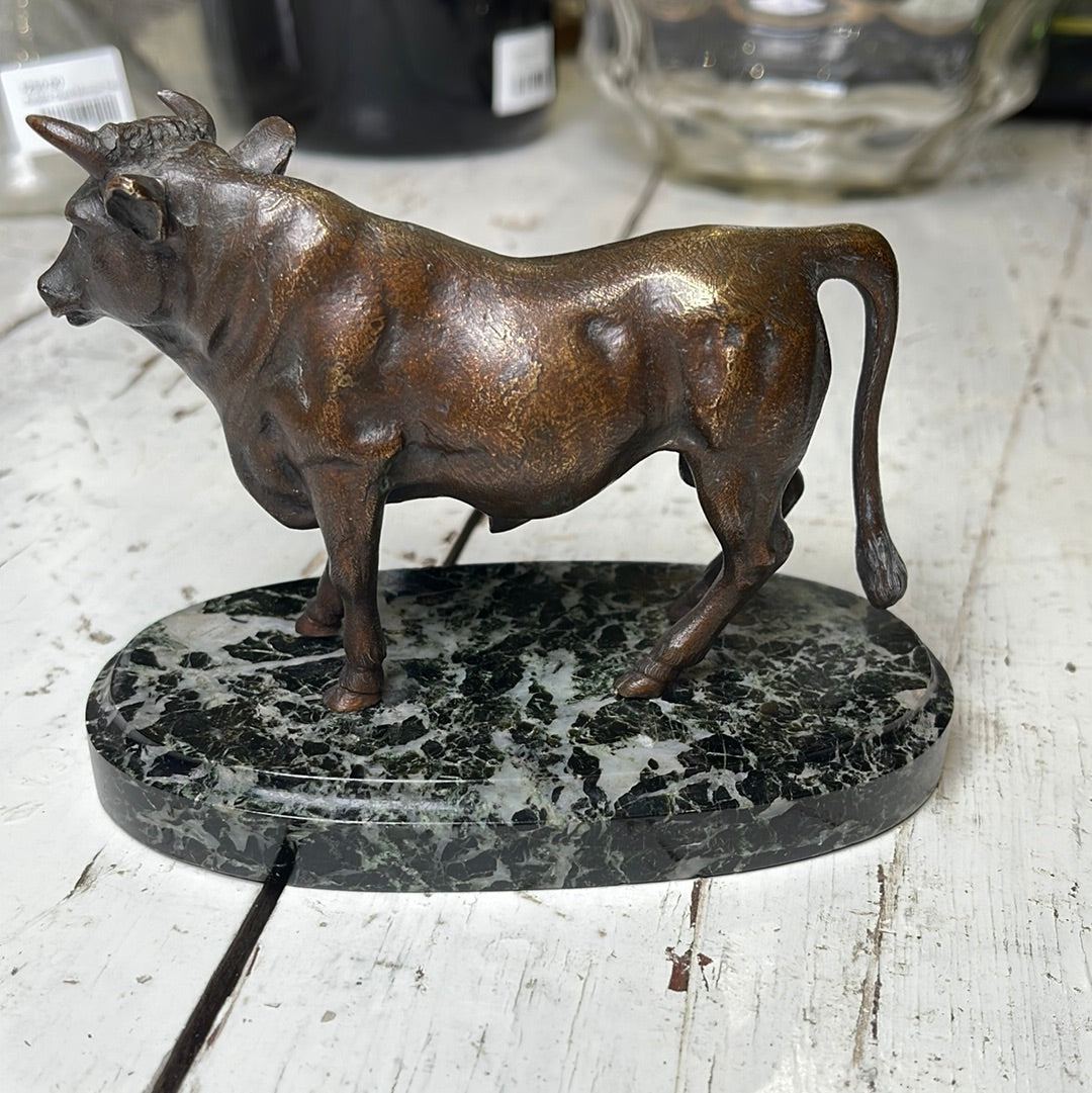 Bronze Bull - The White Barn Antiques