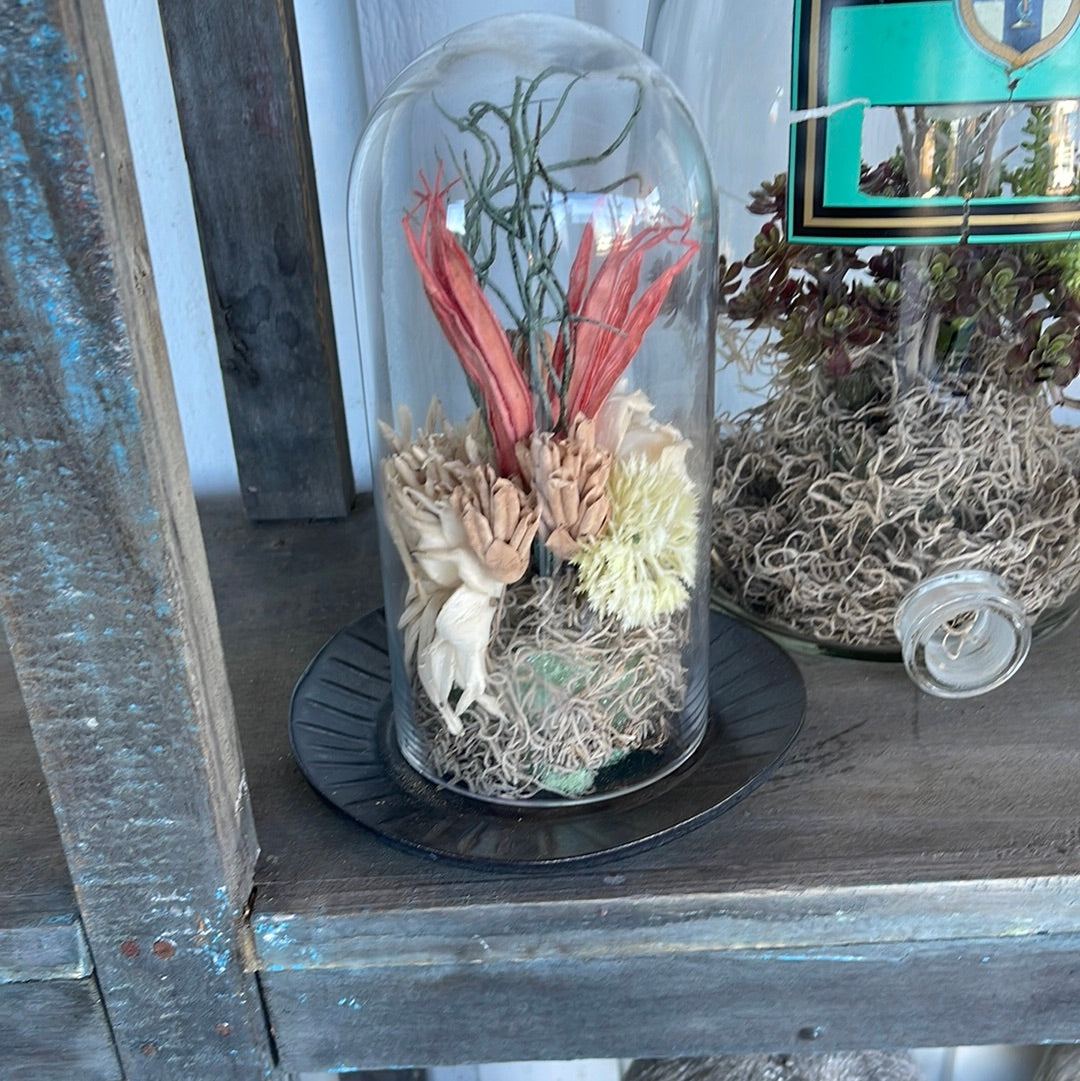 Glass Jars with Flowers - Small - The White Barn Antiques