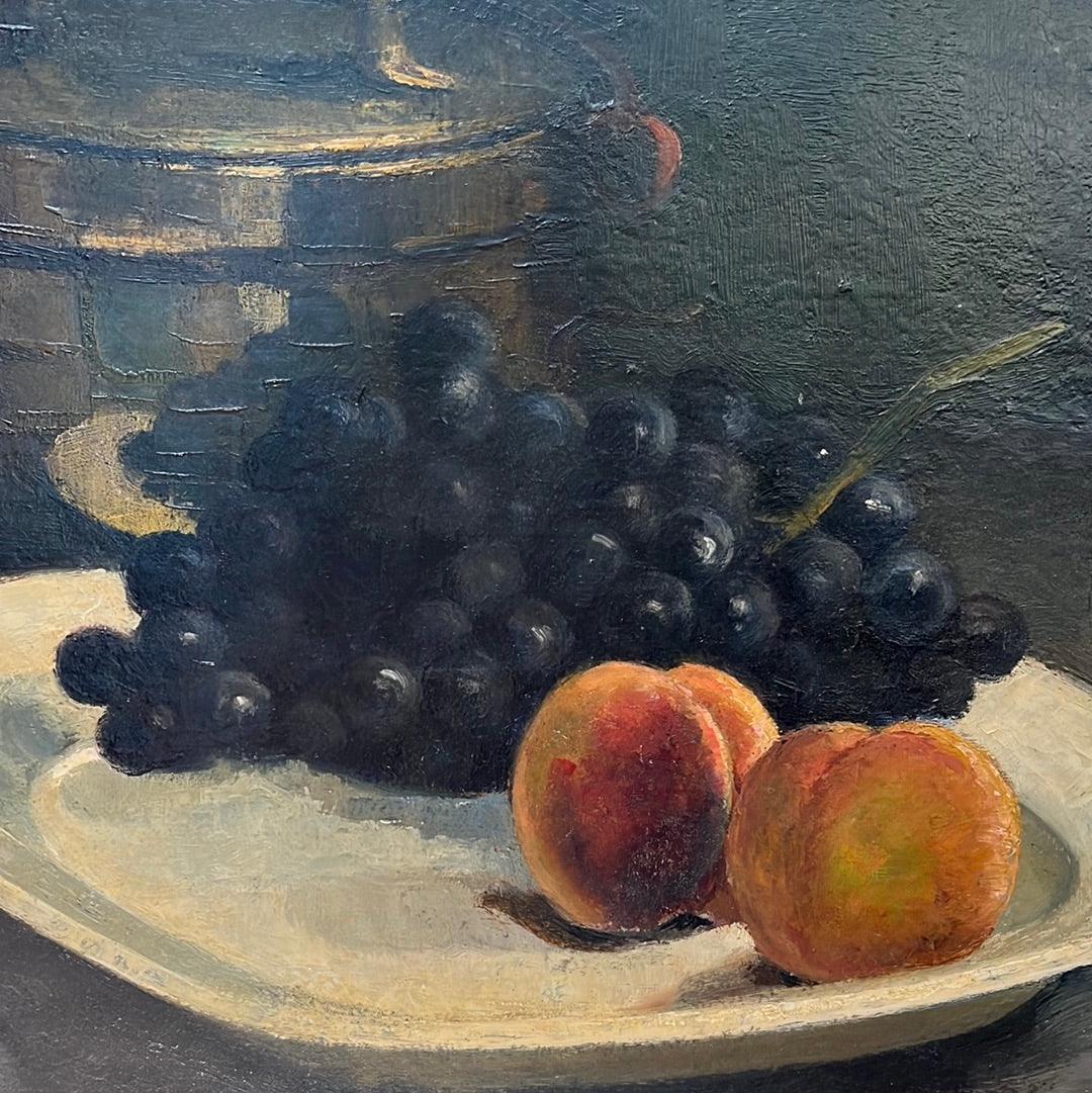 Fruit Landscape Oil on Canvas - The White Barn Antiques
