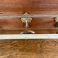 Wood and Brass Coat Rack 1900 - The White Barn Antiques
