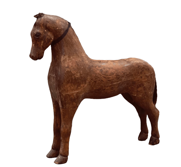 Swedish Wooden Horse circa 1910 - The White Barn Antiques