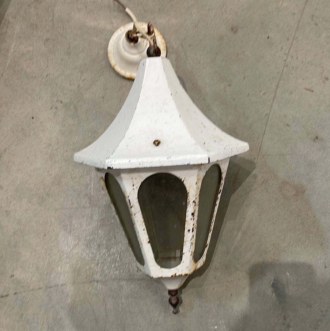 Iron Lamp White - The White Barn Antiques