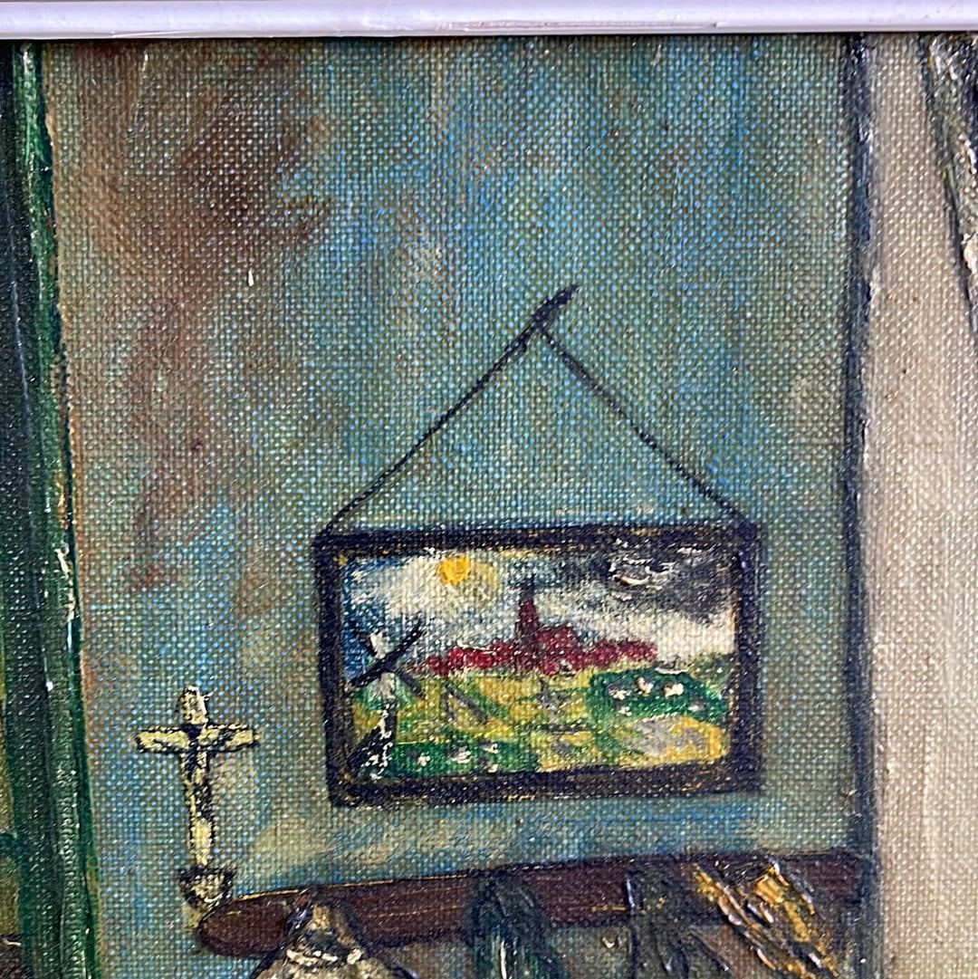 Oil on Canvas - A Room - The White Barn Antiques