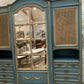Circa 1860s Painted French Provincial Mirrored Armoire - The White Barn Antiques