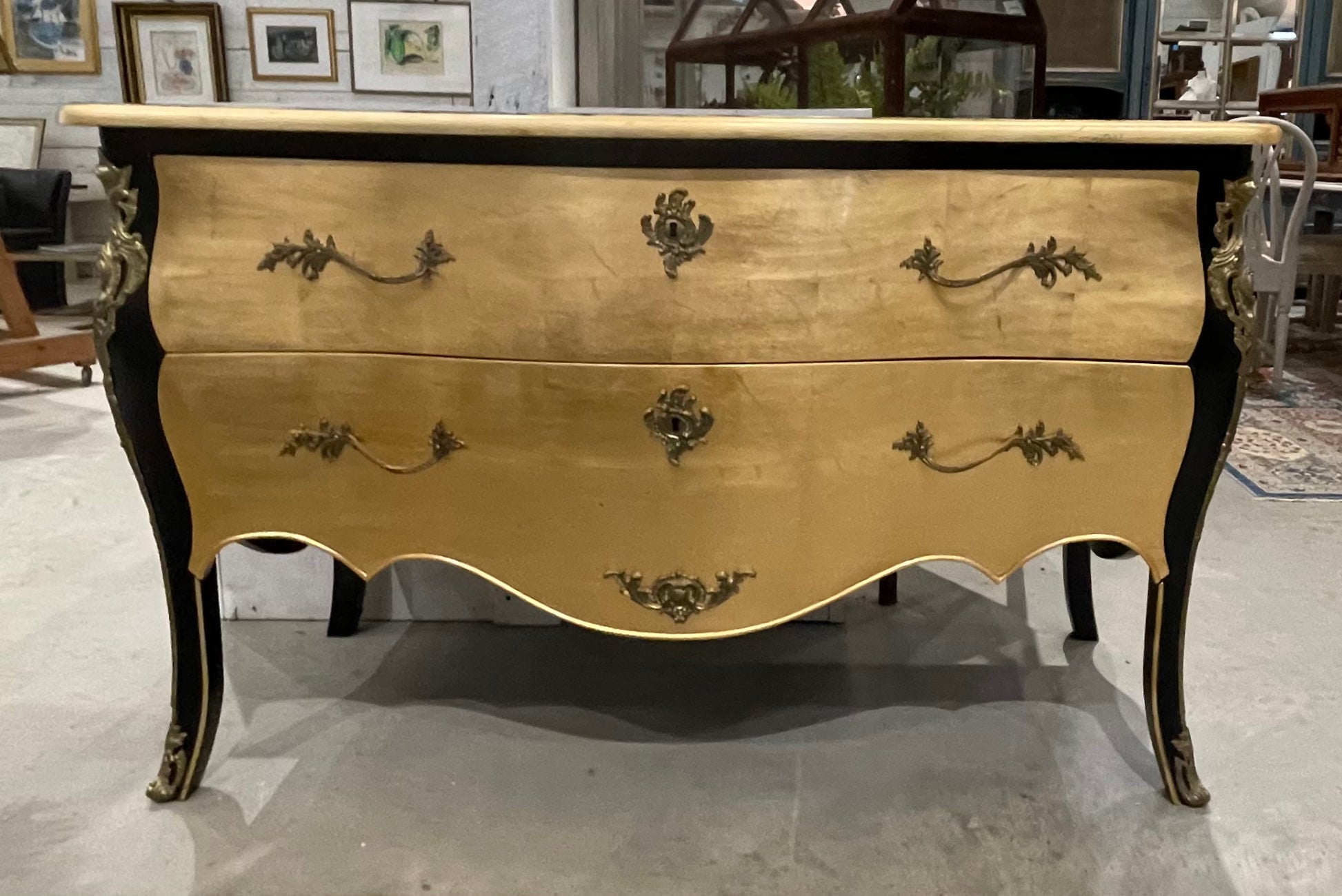 Gold French Heritage Bombay Chest - The White Barn Antiques