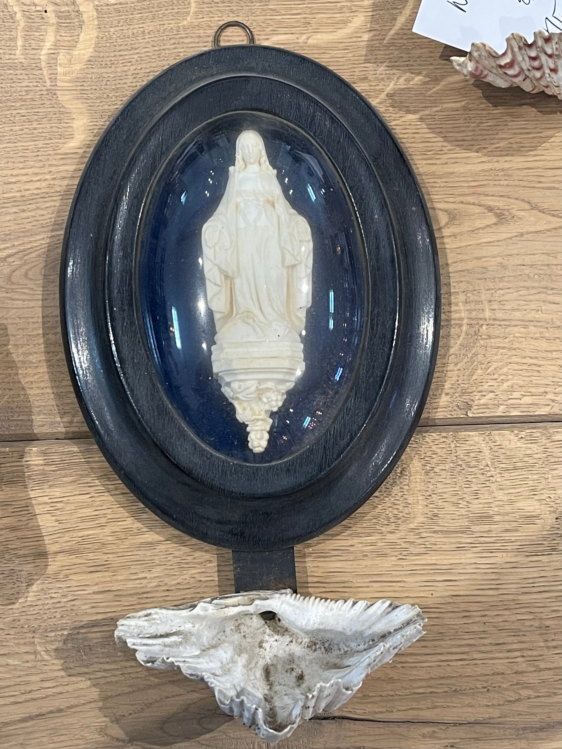 Figural Domed Holy Basin with Shell Font - The White Barn Antiques