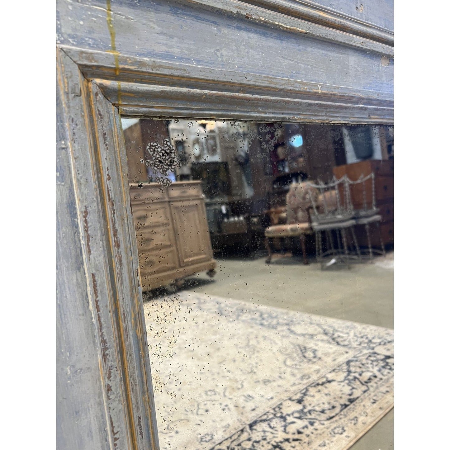 19th Century Wood Framed Mantel Mirror - The White Barn Antiques