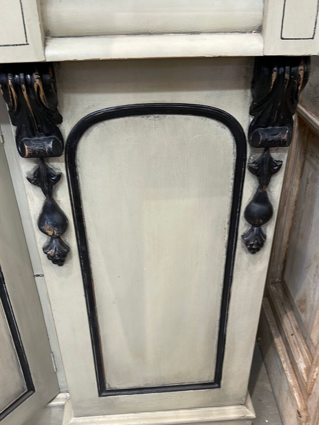 English Painted Cabinet 1840 - The White Barn Antiques