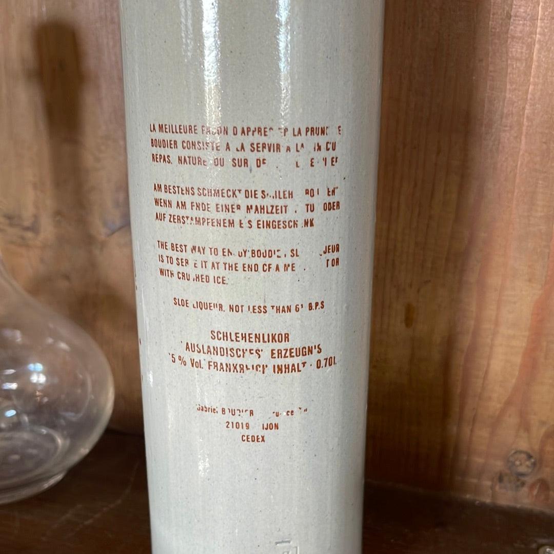Vintage Mid 20th Century French Stoneware Prunelle De Bourgogne Liquor Bottle - The White Barn Antiques