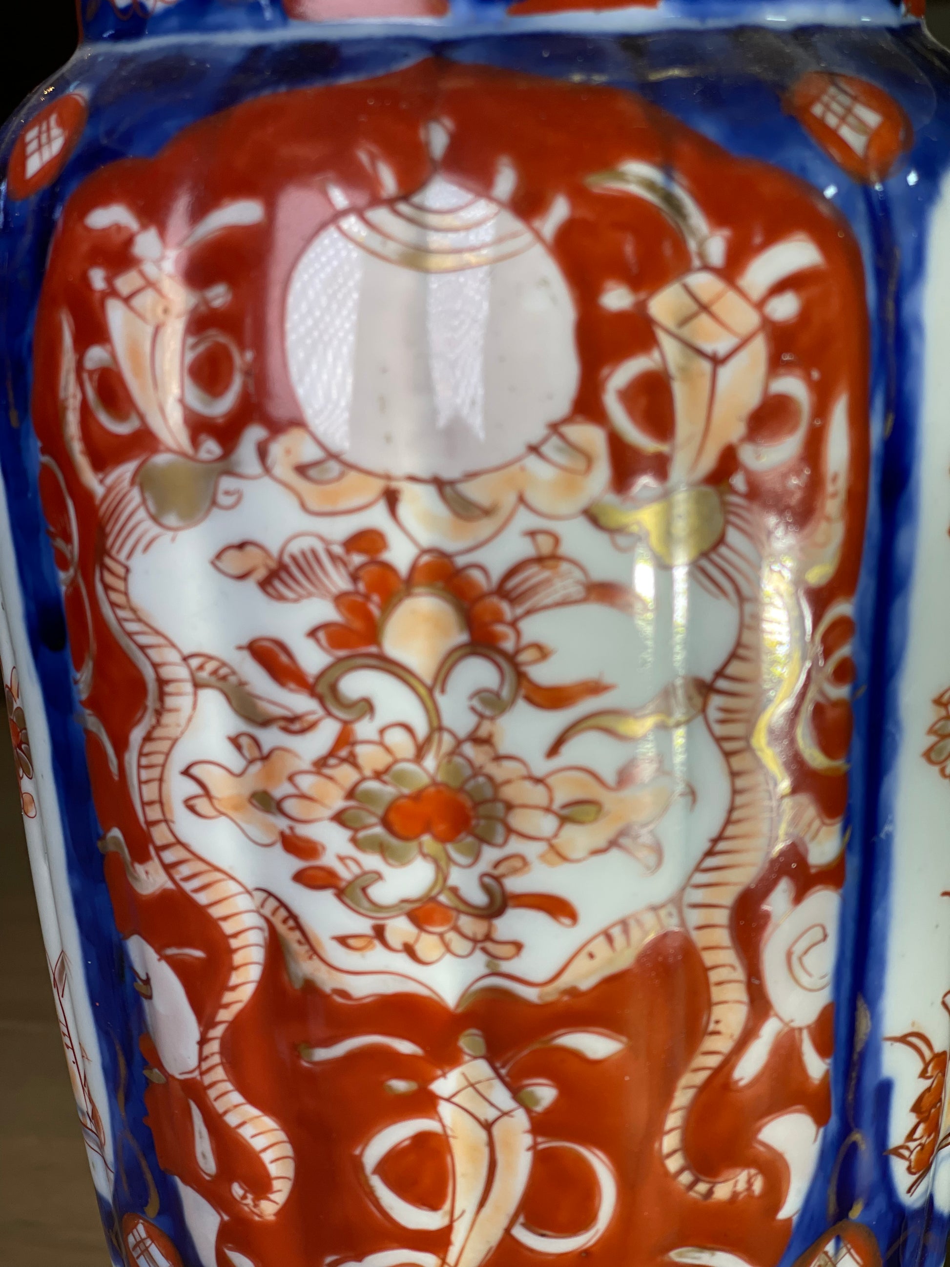 Imari Lamp - The White Barn Antiques
