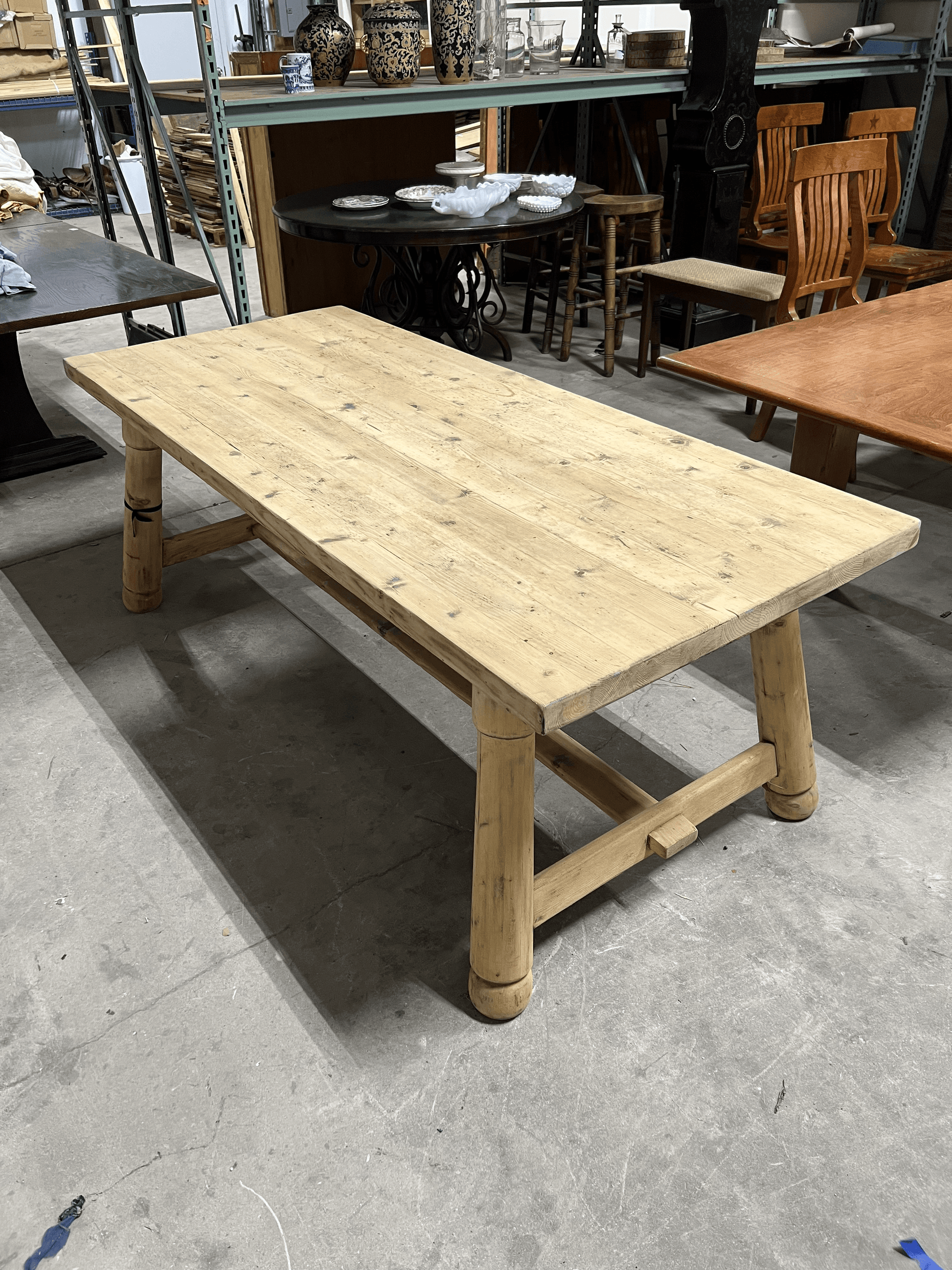Early 20th Century Spanish Pine Table - The White Barn Antiques