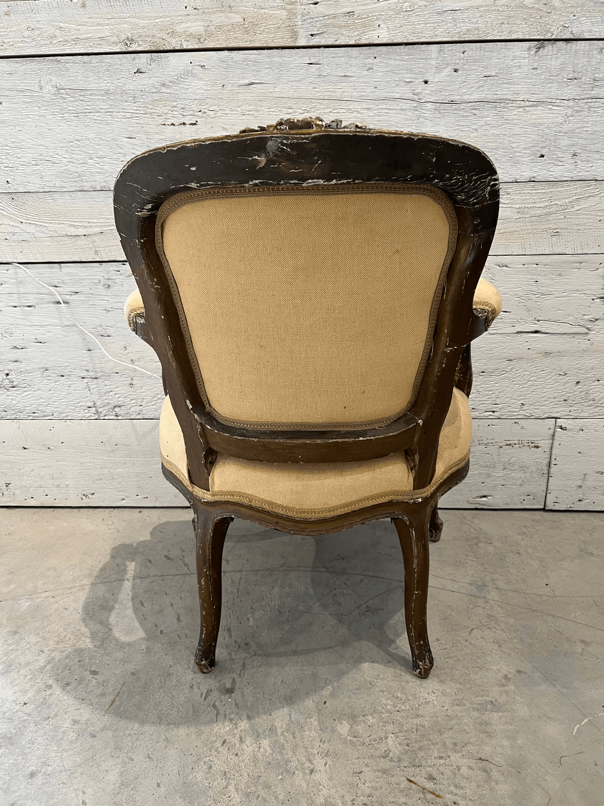 Early 20th Century Louis XV Walnut Fauteuil Arm Chairs - a Pair - The White Barn Antiques