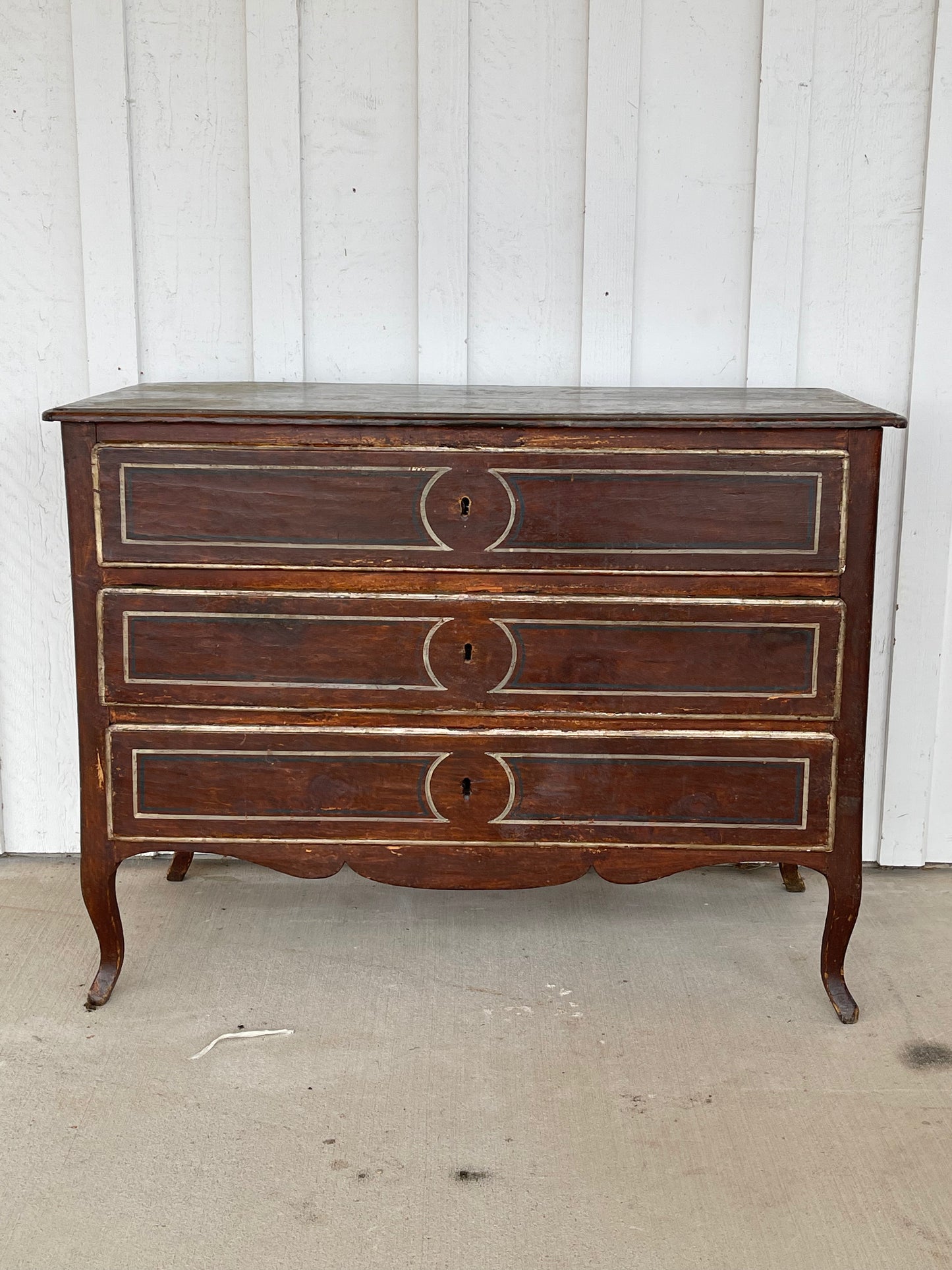 Chest of Drawers with 3 drawers Tuscany 1750 - The White Barn Antiques