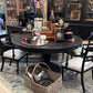Black Round Reclaimed Dining Table