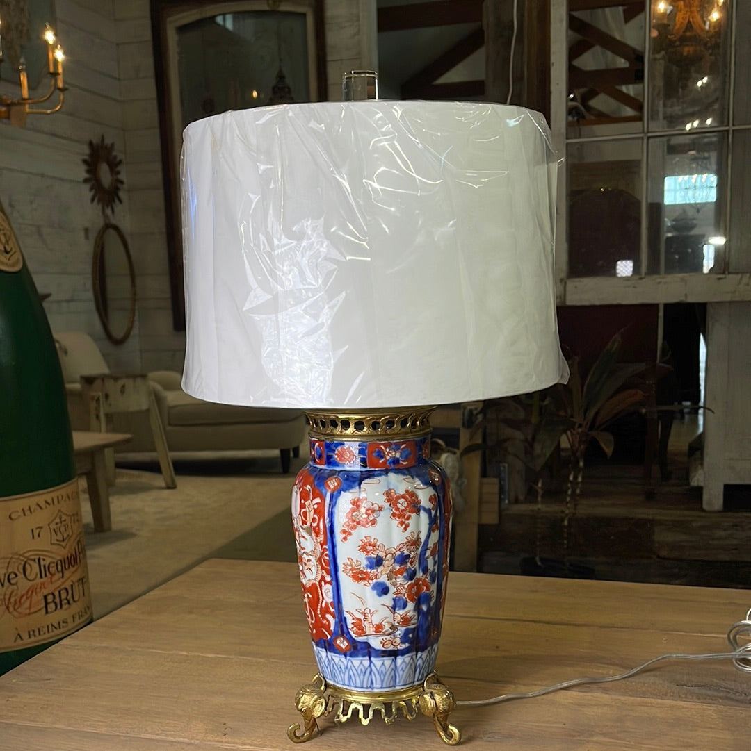 Imari Lamp - The White Barn Antiques