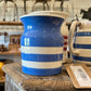 Blue Creamware Pottery Jar 1910 CA39 - The White Barn Antiques