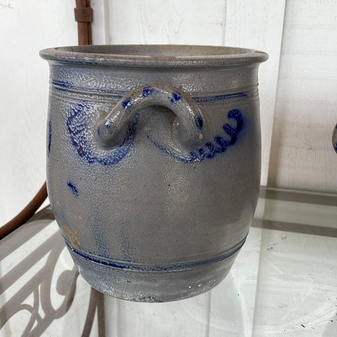 6L German Made Westerwald 1.5 Gallon Stoneware Crock - The White Barn Antiques