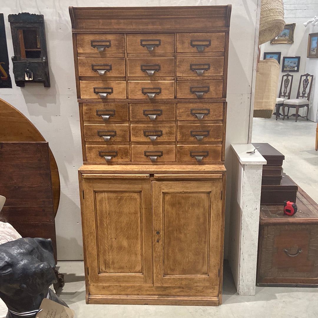 Stationary Cabinet - The White Barn Antiques