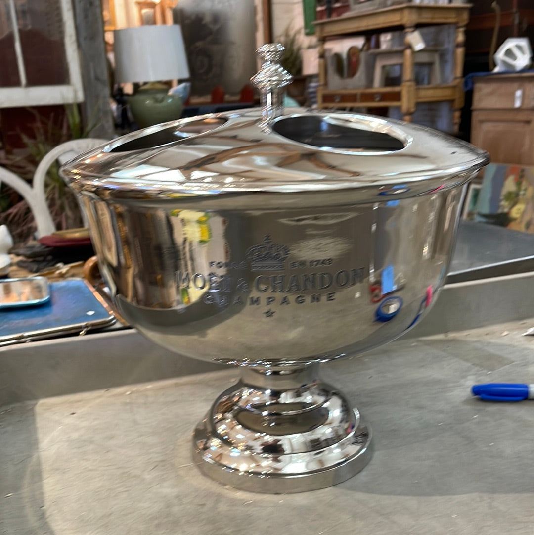 Moet And Chandon Champagne Bucket Large with Lid - The White Barn Antiques