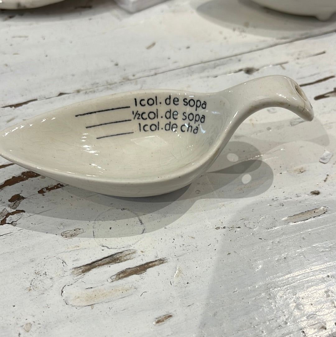 Antique ceramic spoon scoop - The White Barn Antiques