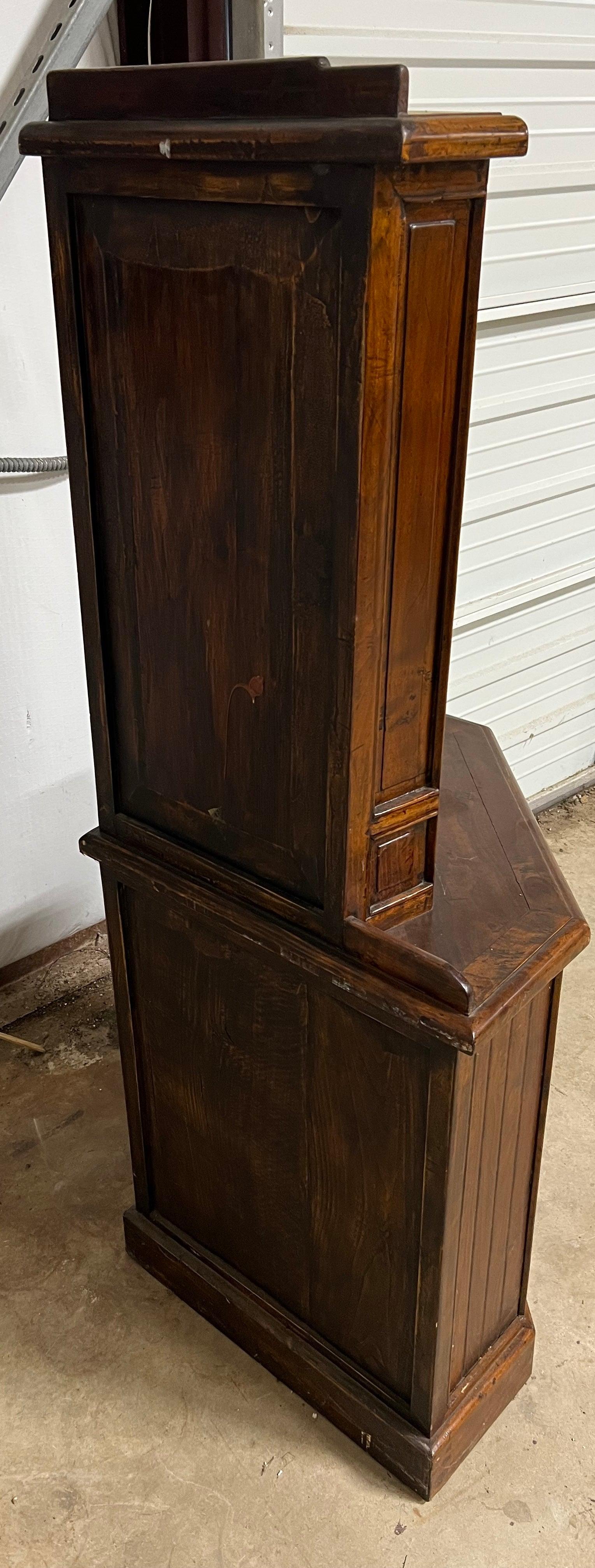 20th Century Colonial Style Corner Cabinet - The White Barn Antiques
