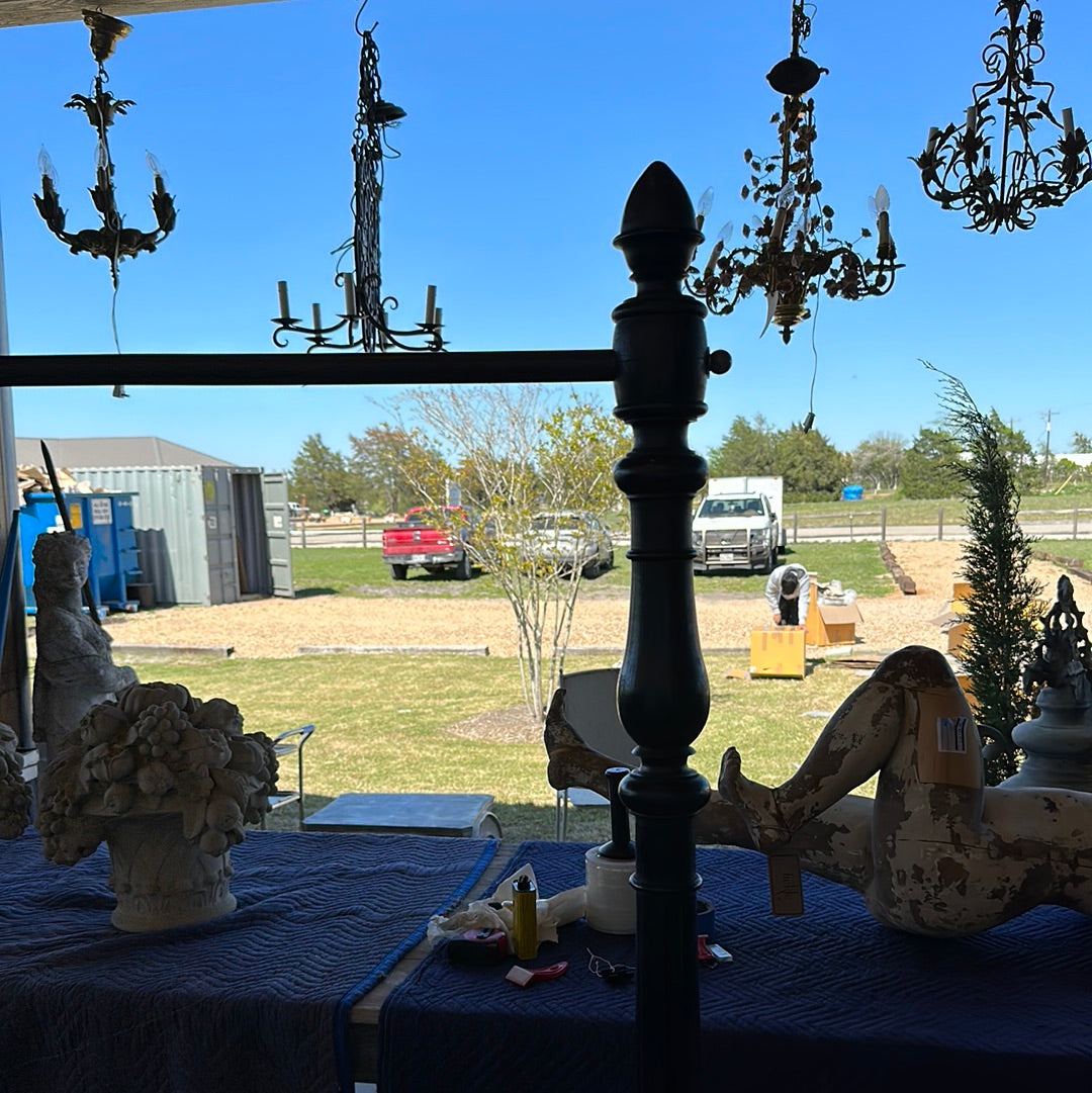 "Stockman" Cast Iron Dress Shop Clothes Rack - The White Barn Antiques